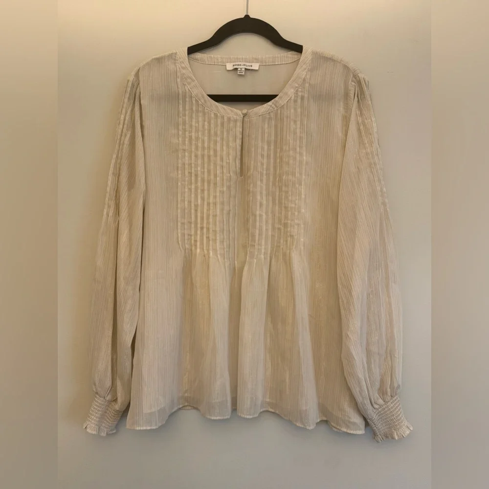 ROSE + OLIVE women’s beautiful blouse Sz XL ✨ - Picture 4 of 10
